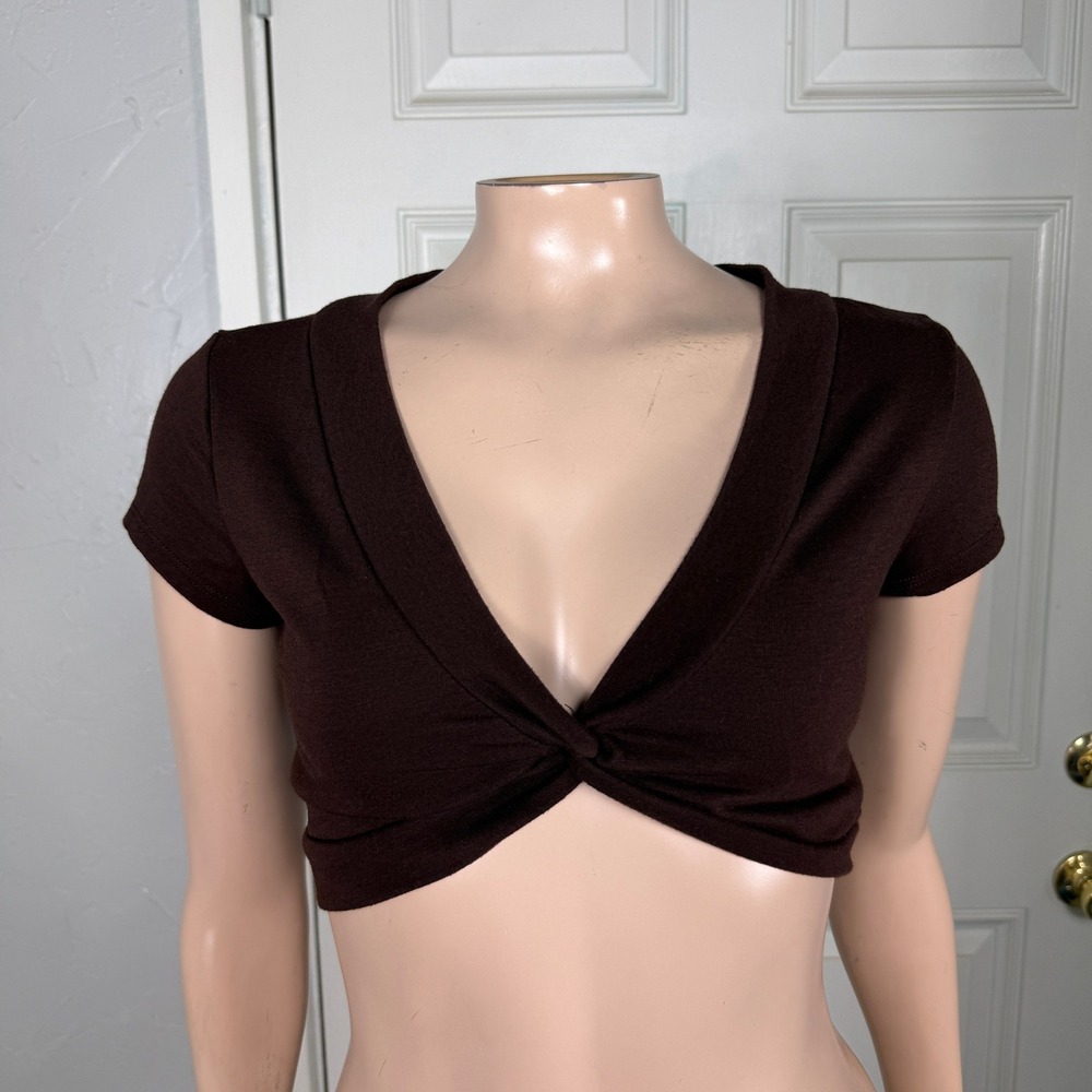 Vintage Y2K Fleurish Shirt Cotton Crop Top Small Short sleeve T-shirt E22
